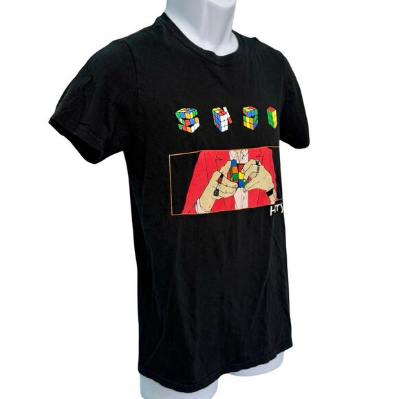 Harry Styles 2018 Black Rubik's Cube Tour Unisex T-Shirt Sz S One Direction Rare - Picture 4 of 6